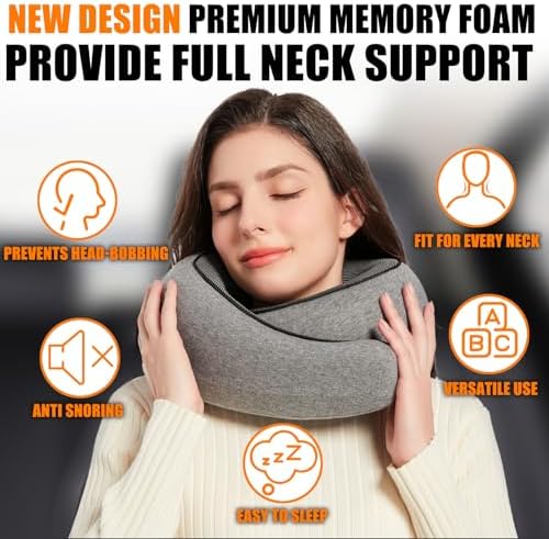 Almalls Travel Pillow with Eye Mask and Ear Plugs
