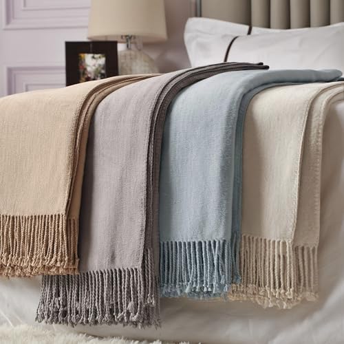 CUDDLE DREAMS Silk Throw Blanket - Gray 1