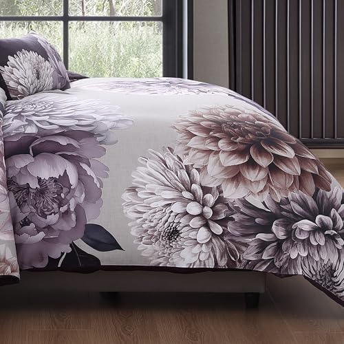 Bebejan Plum Petal Comforter Set 200 Thread Count 100 Cotton Sateen