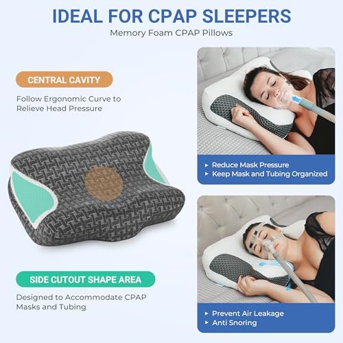 Elviros Cervical Neck CPAP Pillow for Sleep Apnea