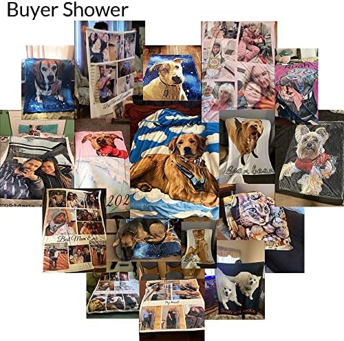 Customized Throw Blanket with Photo and Funny Message for Pet Lover Gifts