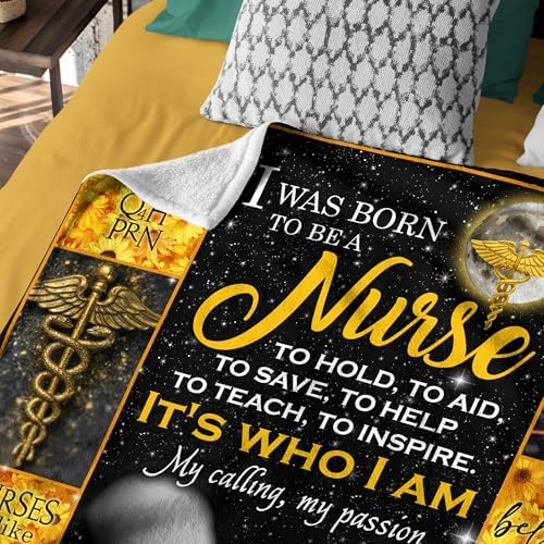 Personalized Nurse Blanket for Wife from Husband