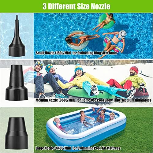 CAMULAND 130W Electric Air Pump with 3 Nozzles