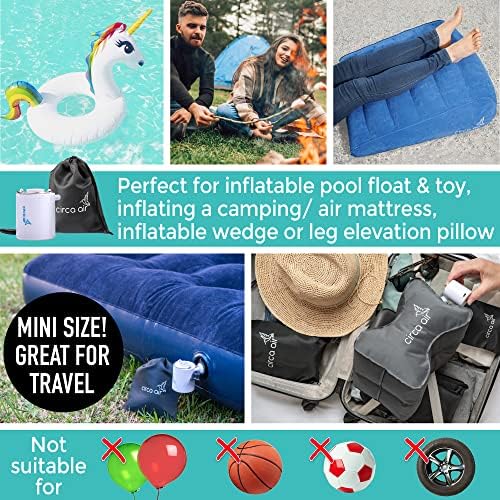 Circa Air Mini Portable Electric Air Pump for Inflatables and Mattresses