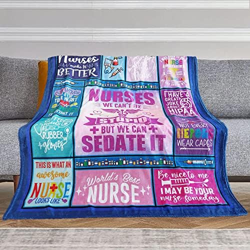 Lviliss Nurse Throw Blanket 50x60 Fluffy RN Gift