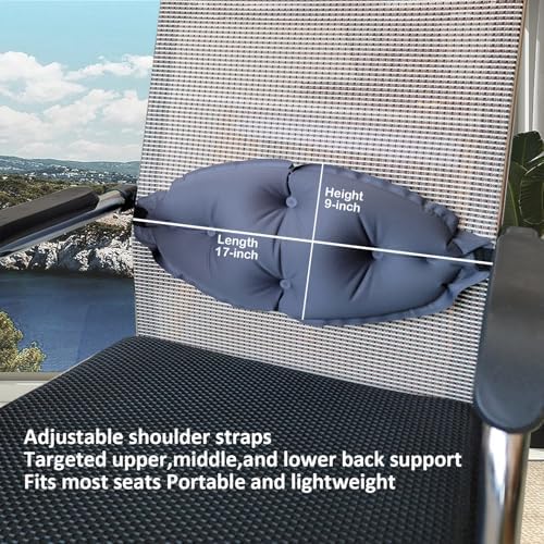 Portable Inflatable Lumbar Support Pillow for Travel and Office