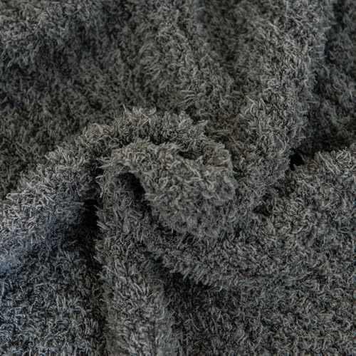 VBC Baby Fluffy Reversible Throw Blanket - Graphite 28x40 1