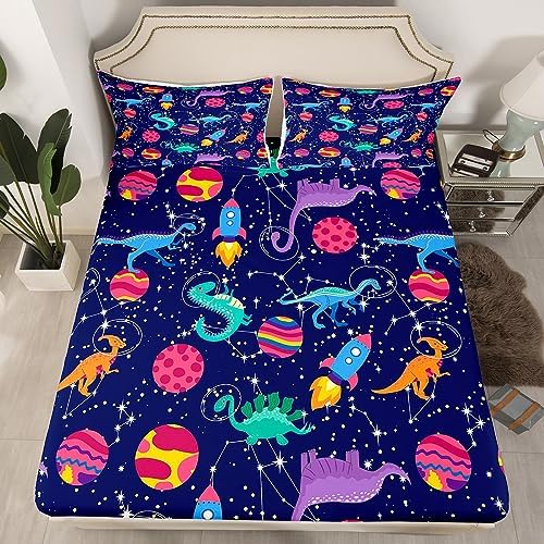 Kids Cute Dino Sheet Set with 2 Pillowcases