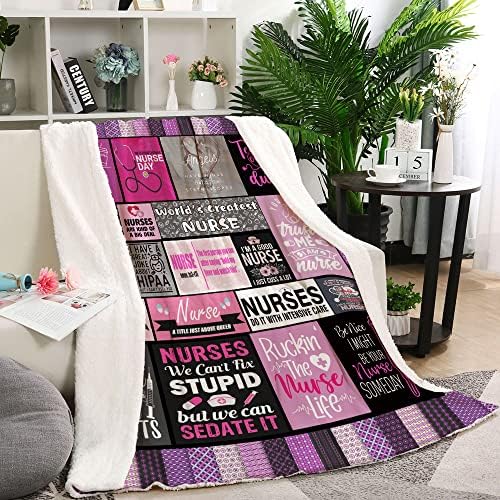 Nurse Gifts Throw Blanket for Women 50x60 Inch 1