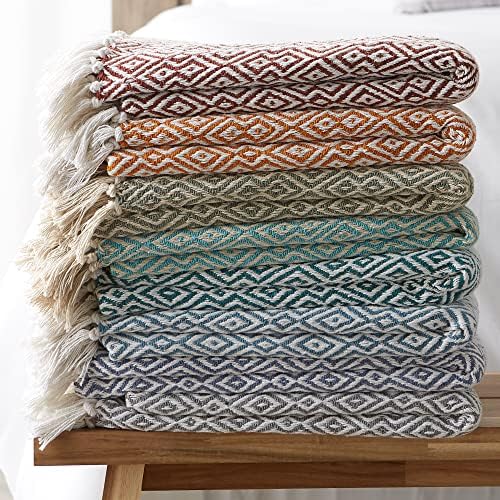 DII Rustic Farmhouse Woven Throw 50x60
